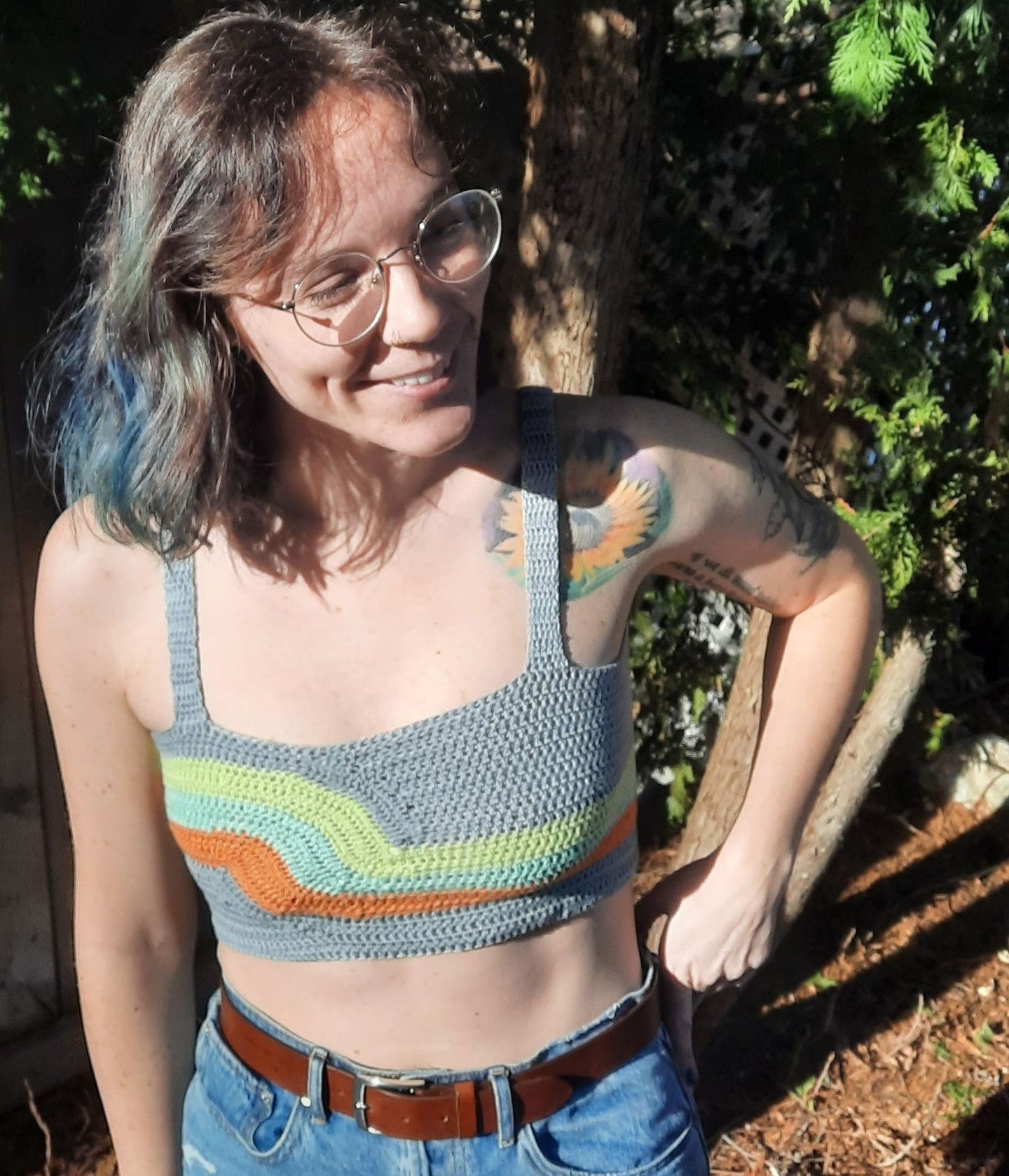 Seventies Supergraphics Top Crochet Pattern - Digital Download