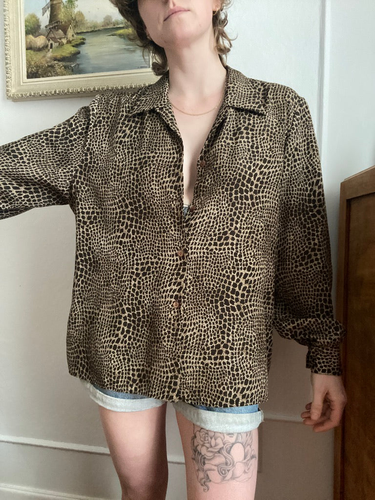 80s Giraffe blouse