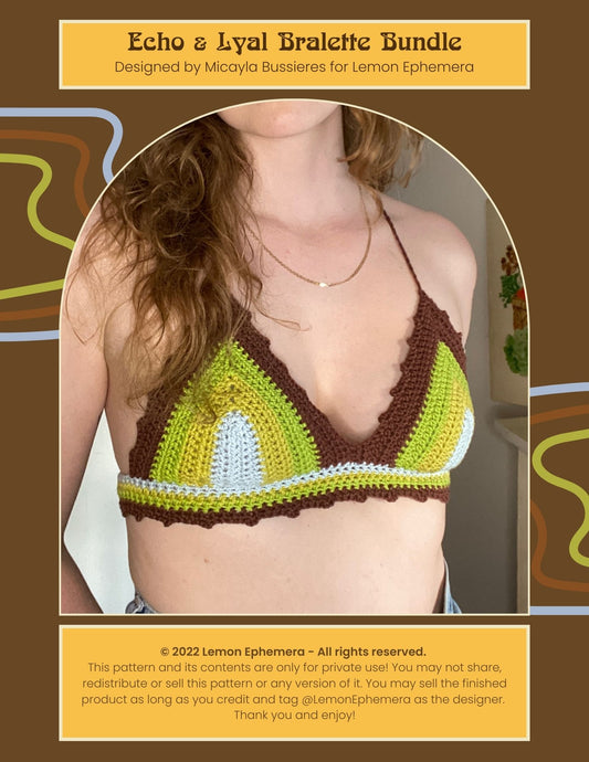 Echo and Lyal Bralette Crochet Pattern Bundle - Digital Download