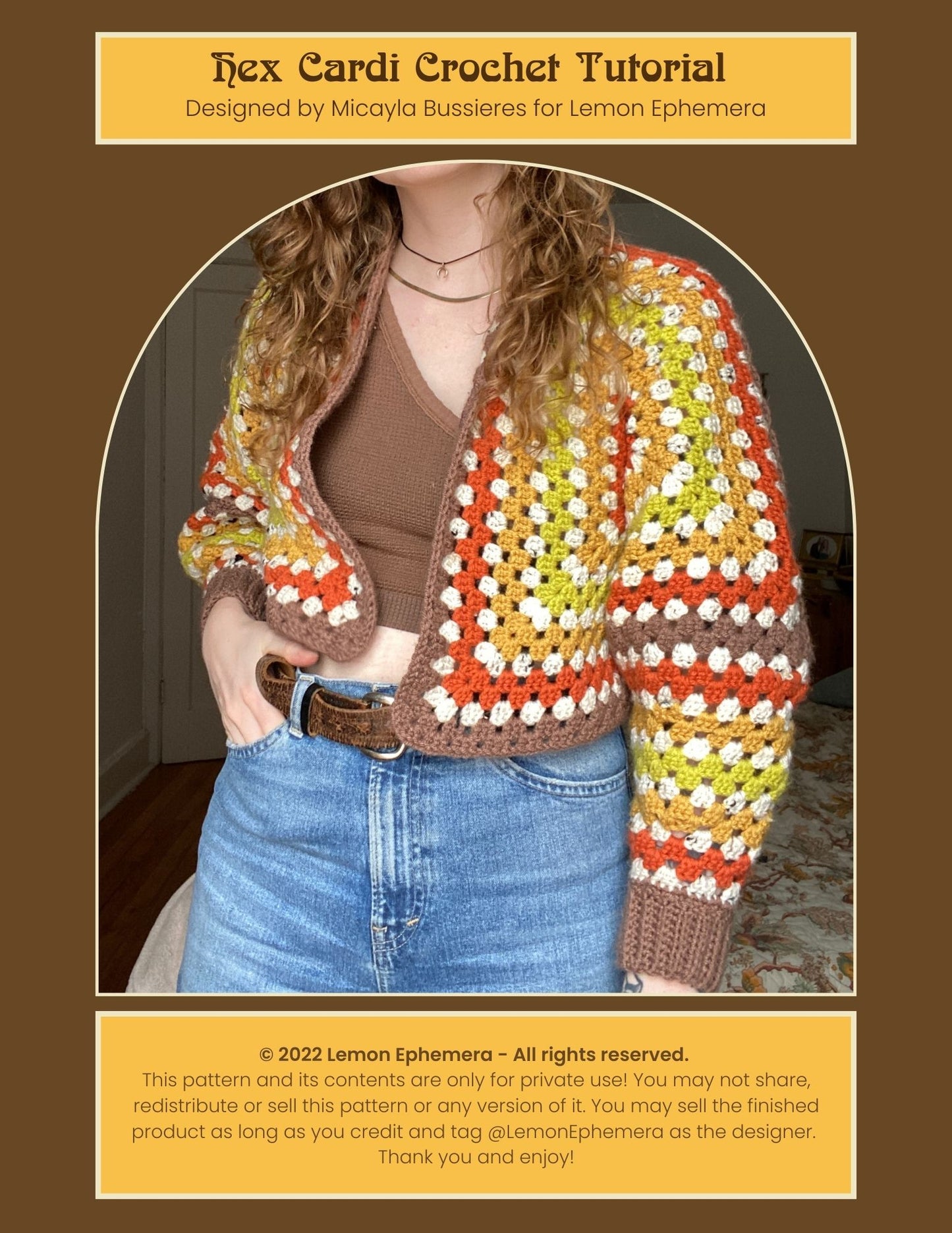 FREE Hex Cardi Crochet Tutorial - Digital Download