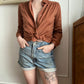 Brown 70s blouse