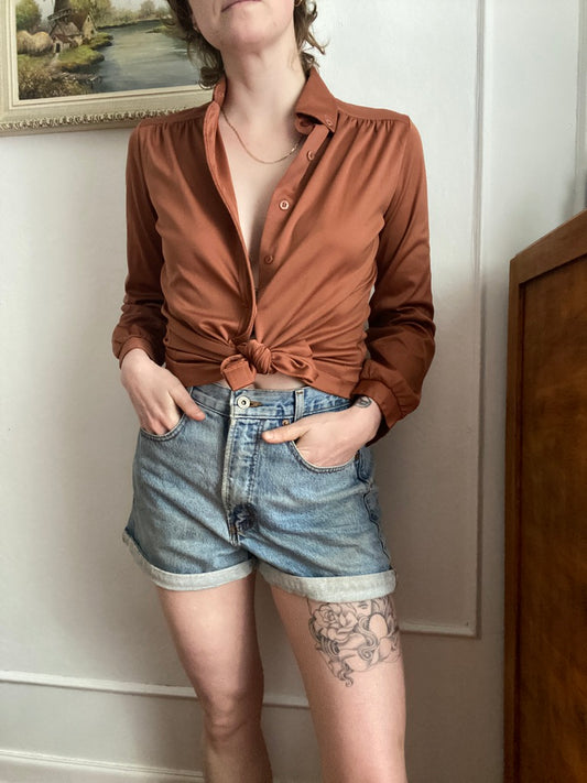 Brown 70s blouse