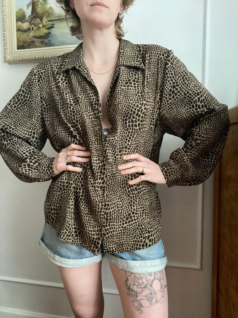 80s Giraffe blouse
