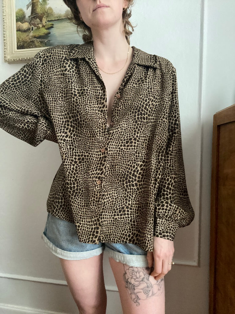80s Giraffe blouse