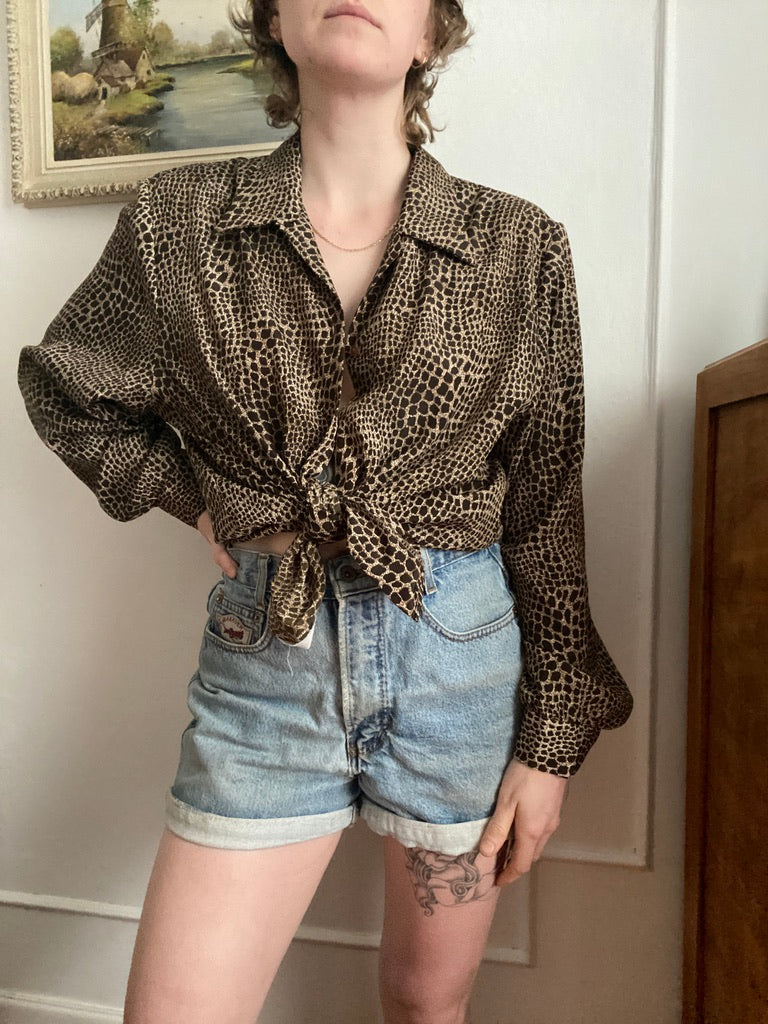 80s Giraffe blouse