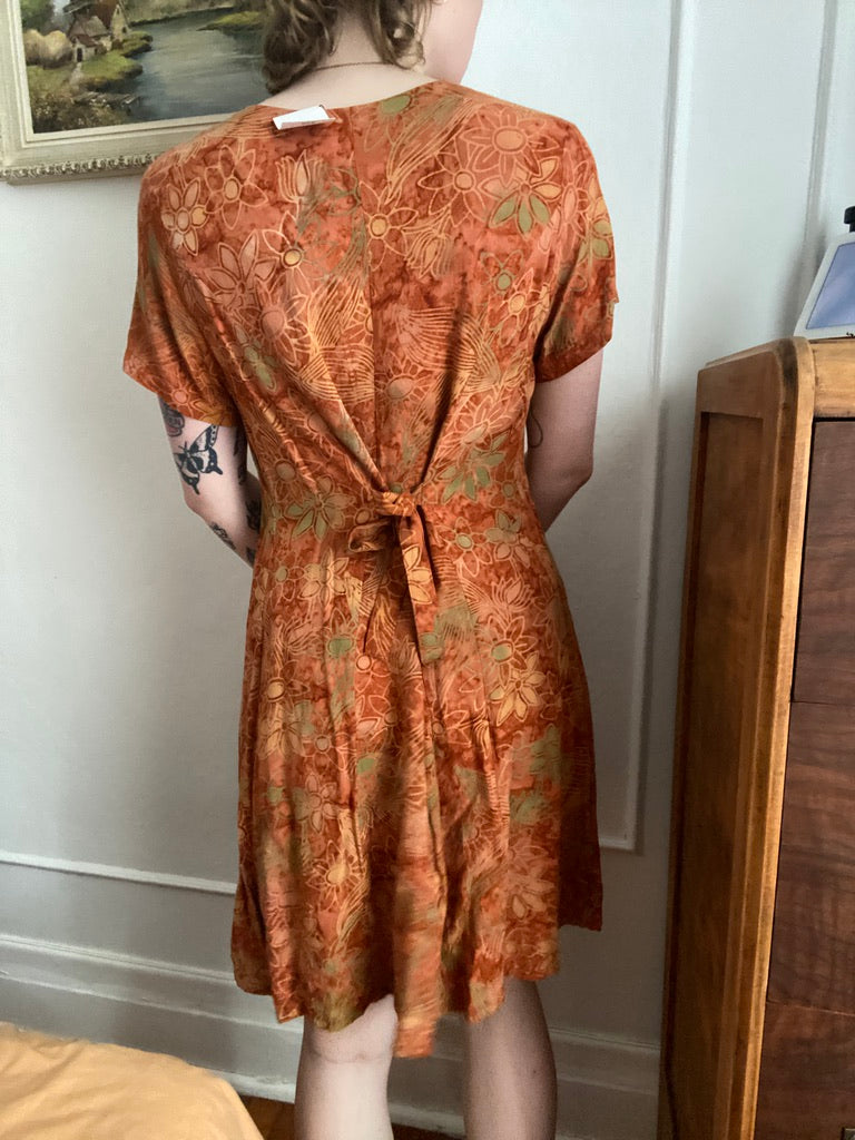 Orange Floral dress