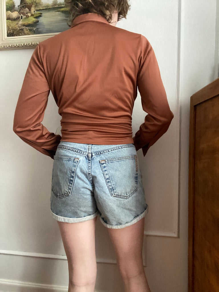 Brown 70s blouse