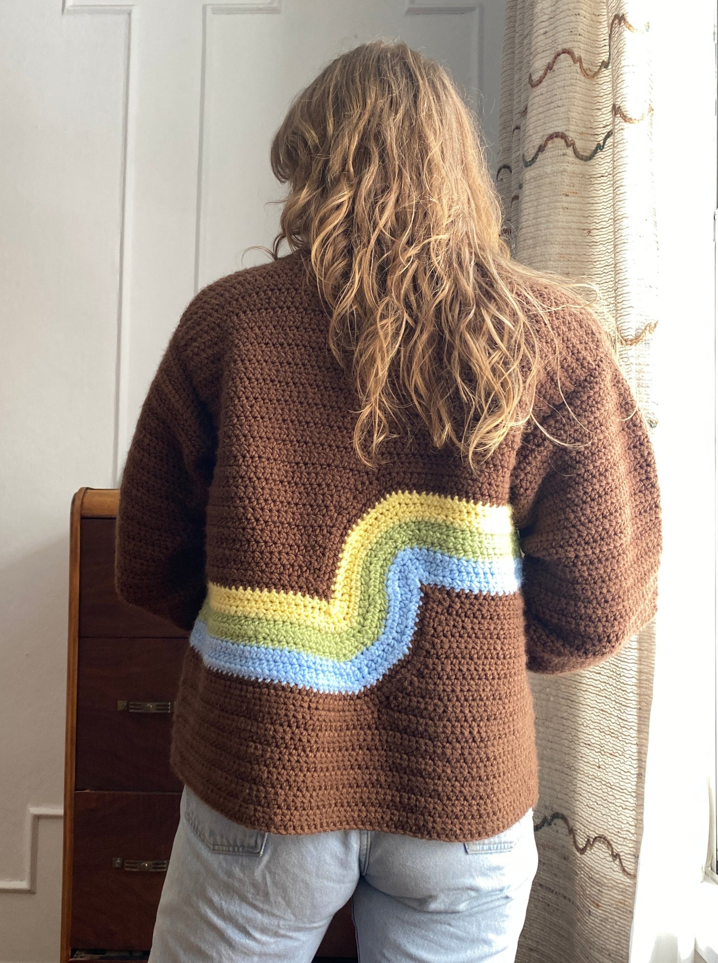 70s Supergraphics Cardigan Pattern - Digital Download