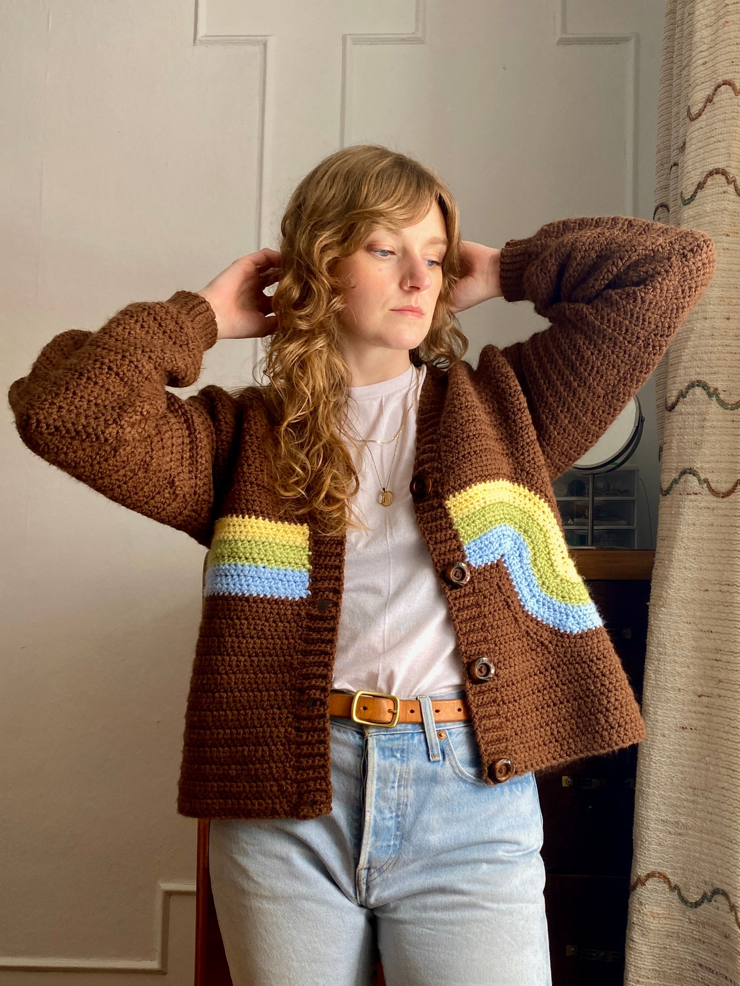 70s Supergraphics Cardigan Pattern - Digital Download